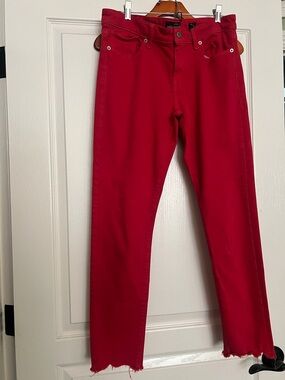 Lucky Brand Women's Cropped Slim Jeans in Red